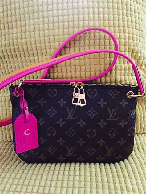 lv bag with pink strap|louis vuitton pink tote bag.